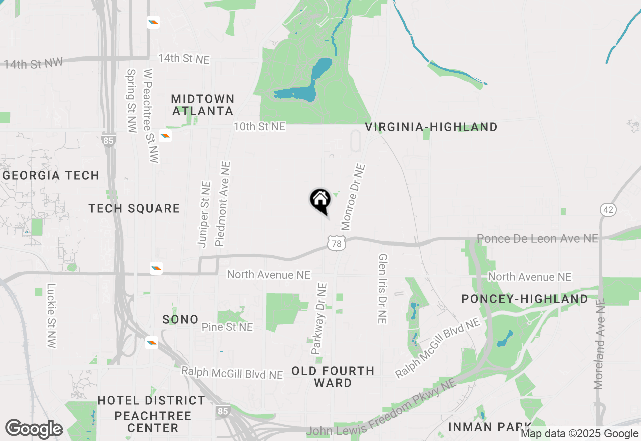 Map of 748 Charles Allen Drive, Atlanta, GA 30308