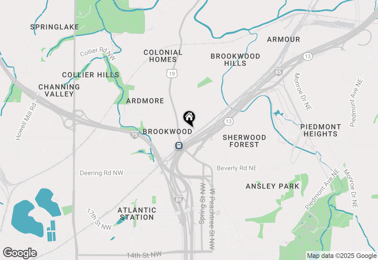 Map of 1735 Peachtree Street #528, Atlanta, GA 30309