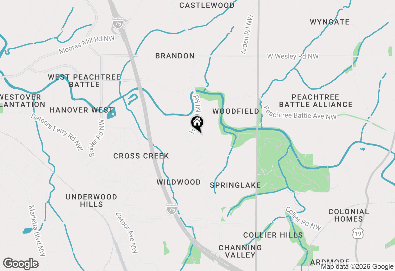 Map of 860 Wellesley Drive Nw, Atlanta, GA 30305