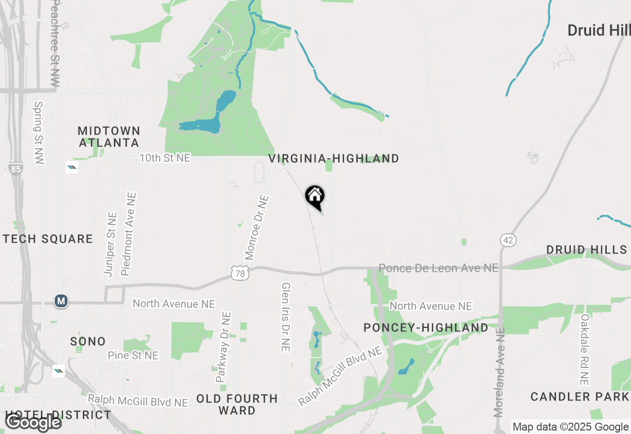 Map of 675 Drewry Street Ne #205, Atlanta, GA 30306