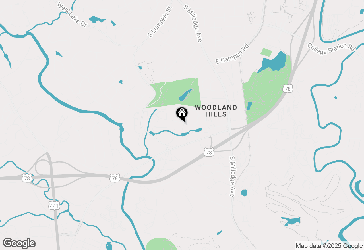 Map of 293 Davis Street, Athens, GA 30606