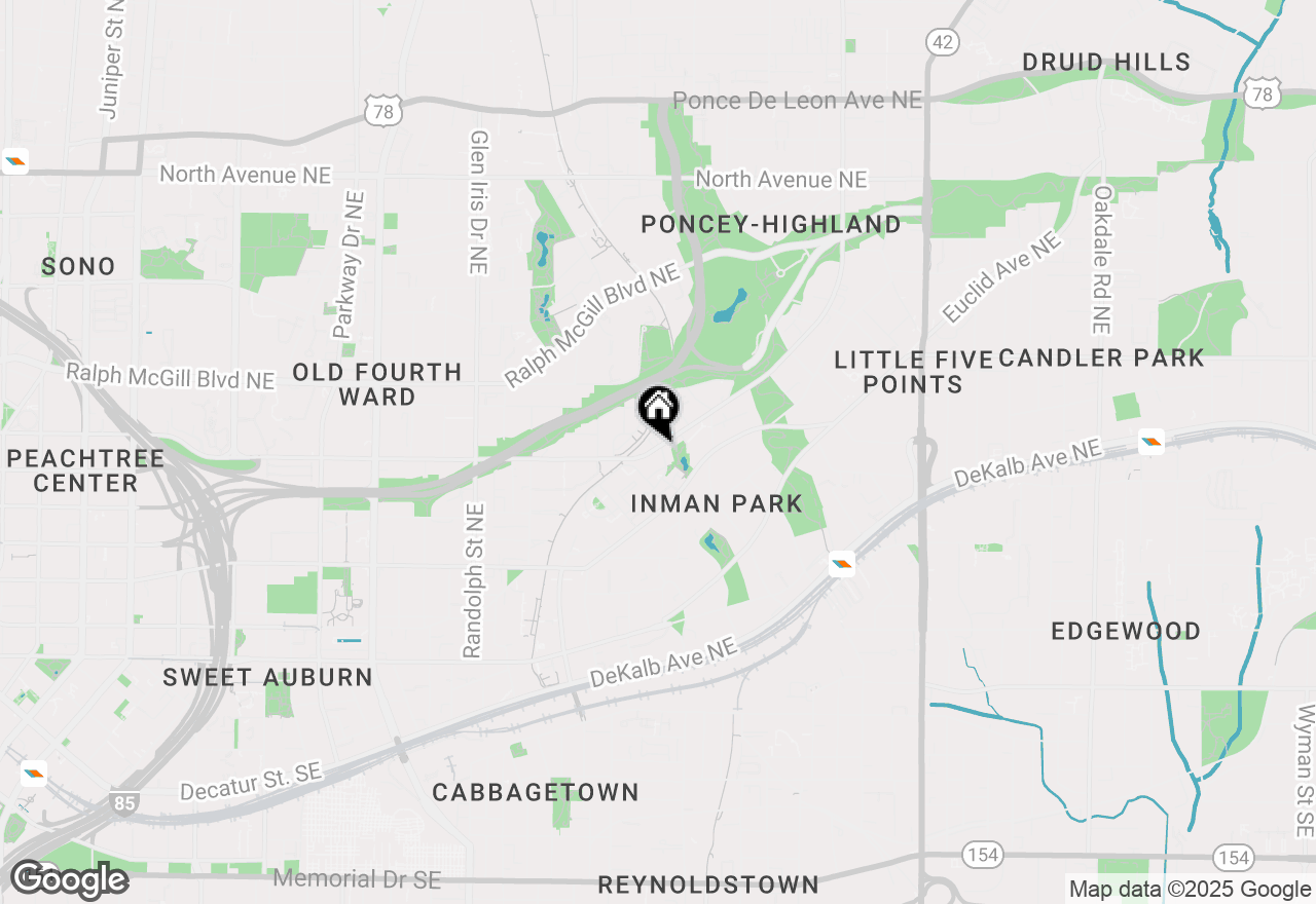 Map of 870 Inman Village Parkway Ne #217, Atlanta, GA 30307