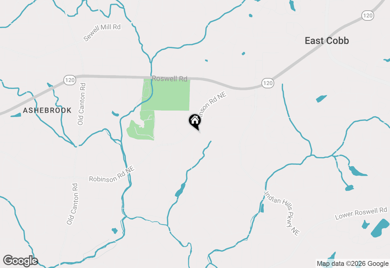 Map of 3608 Robinson Road Ne, Marietta, GA 30068