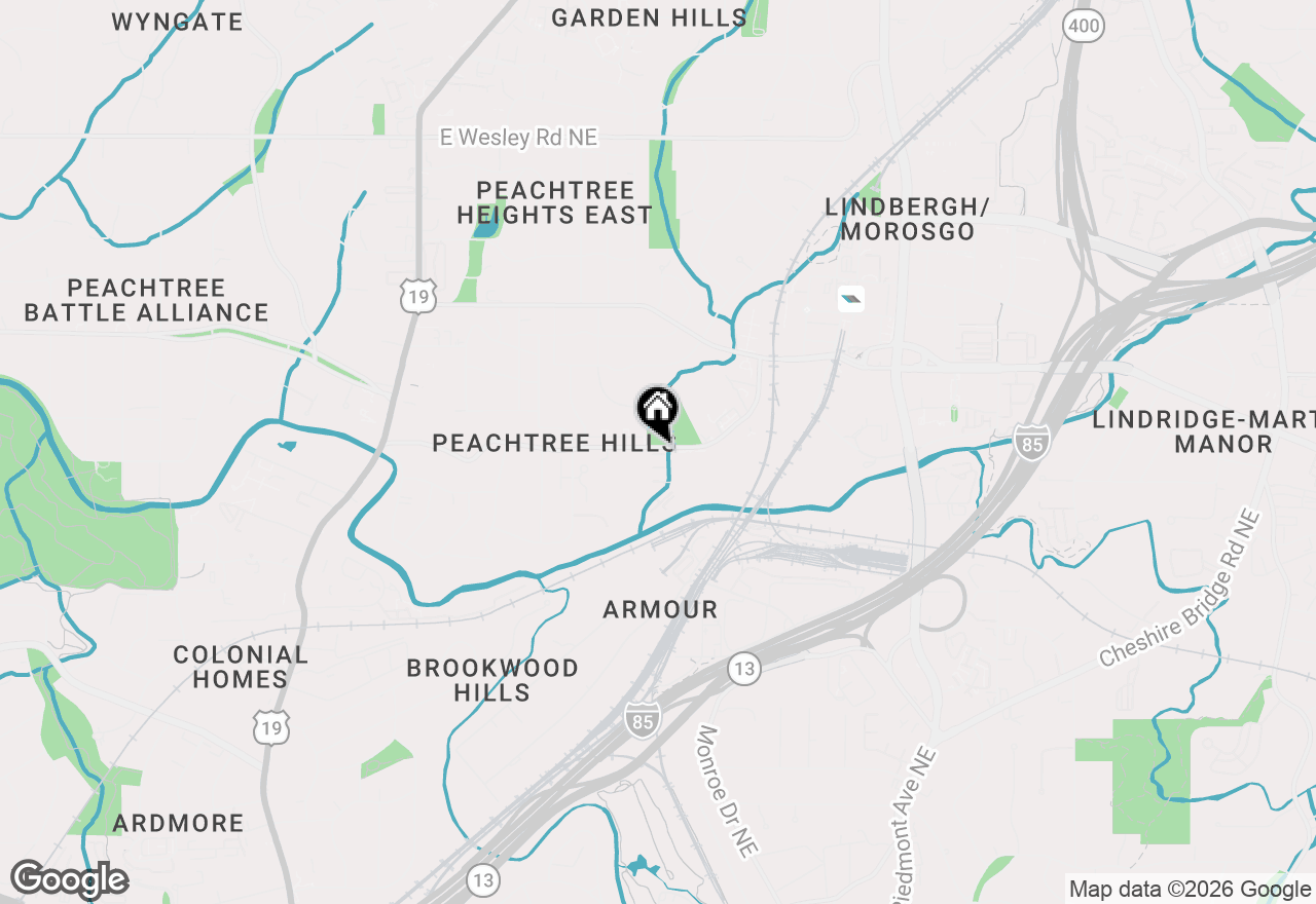 Map of 311 Peachtree Hills Avenue Ne #4A, Atlanta, GA 30305