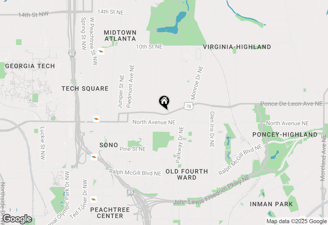 Map of 360 Ponce De Leon Avenue Ne #15, Atlanta, GA 30308