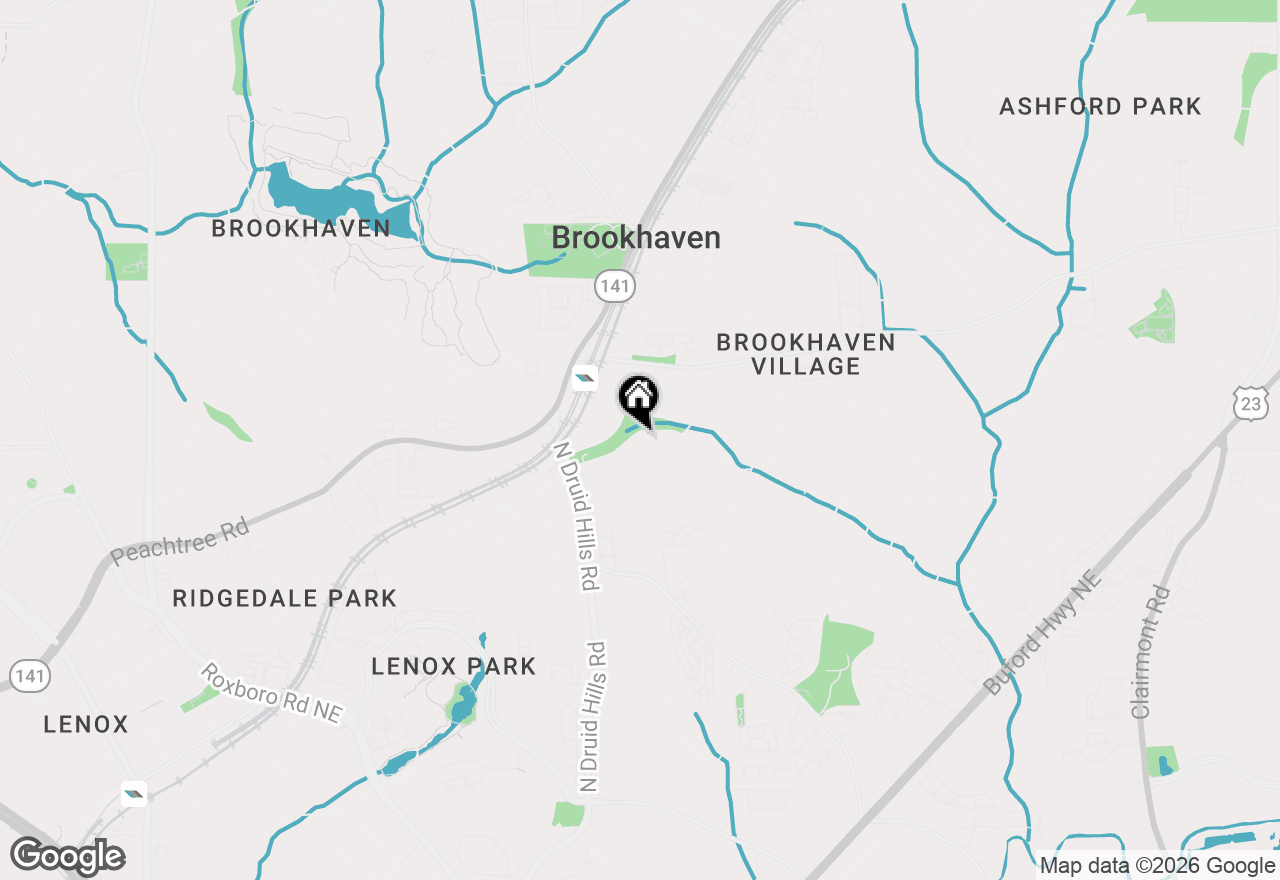 Map of 1307 Sylvan Circle Ne, Brookhaven, GA 30319