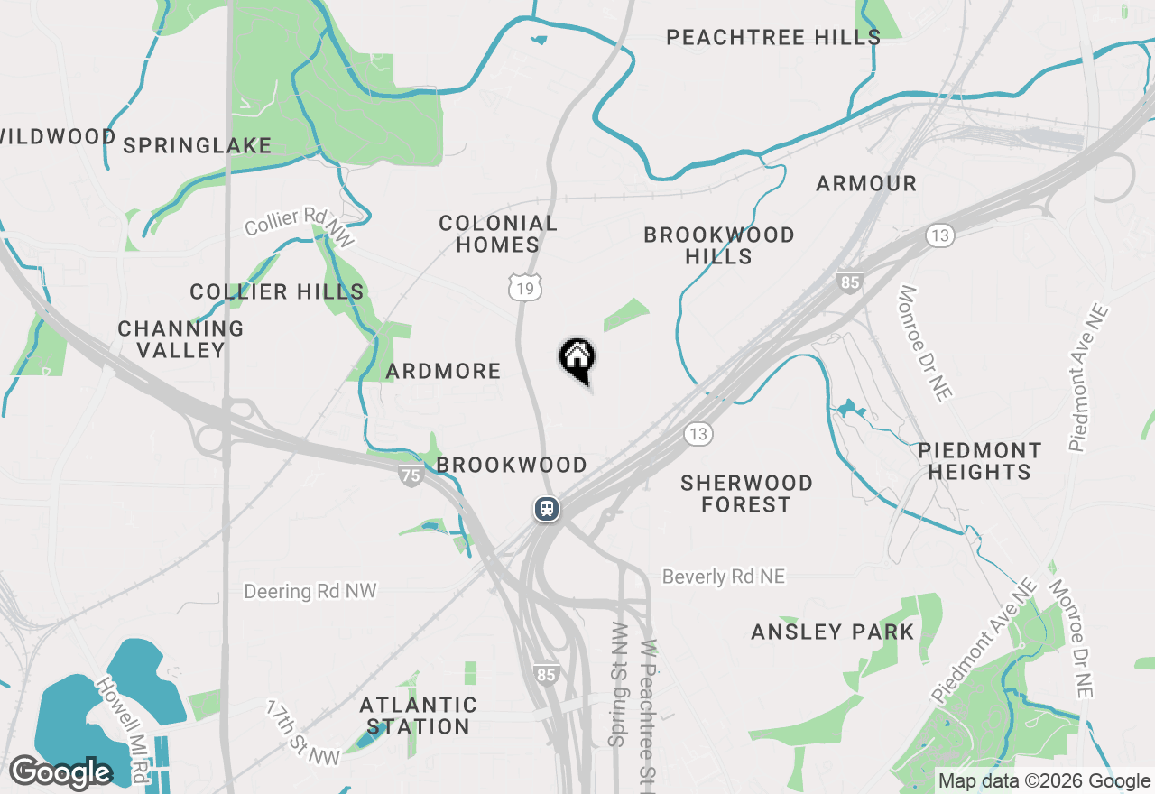 Map of 40 Northwood Avenue Ne, Atlanta, GA 30309