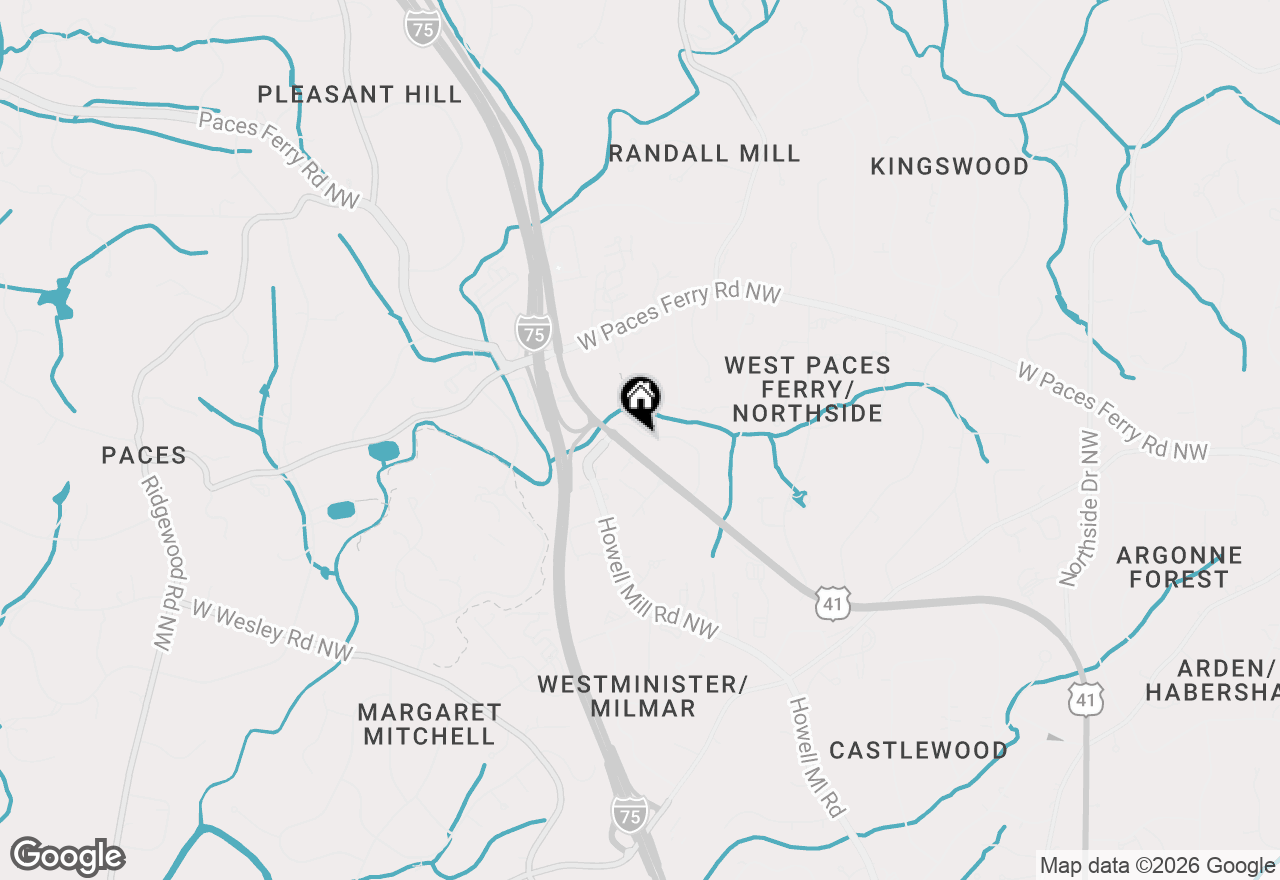 Map of 3390 Pine Meadow Road Nw, Atlanta, GA 30327
