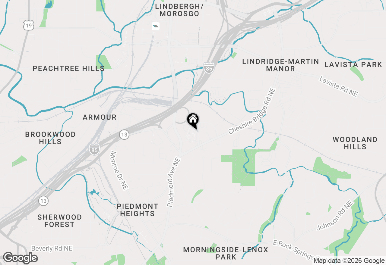 Map of 1780 Morningtide Lane Ne, Atlanta, GA 30324