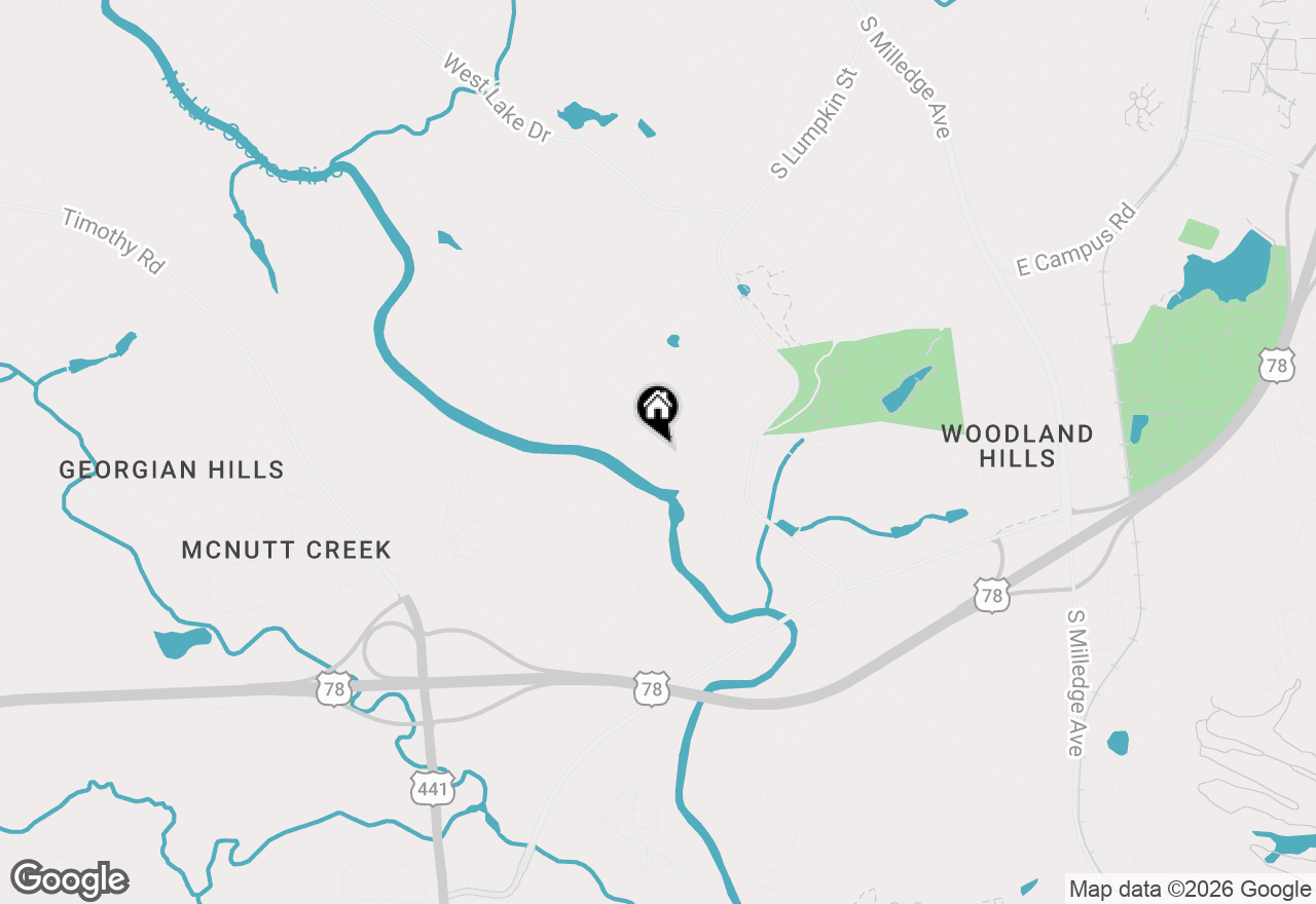 Map of 390 Duncan Springs Road, Athens, GA 30606