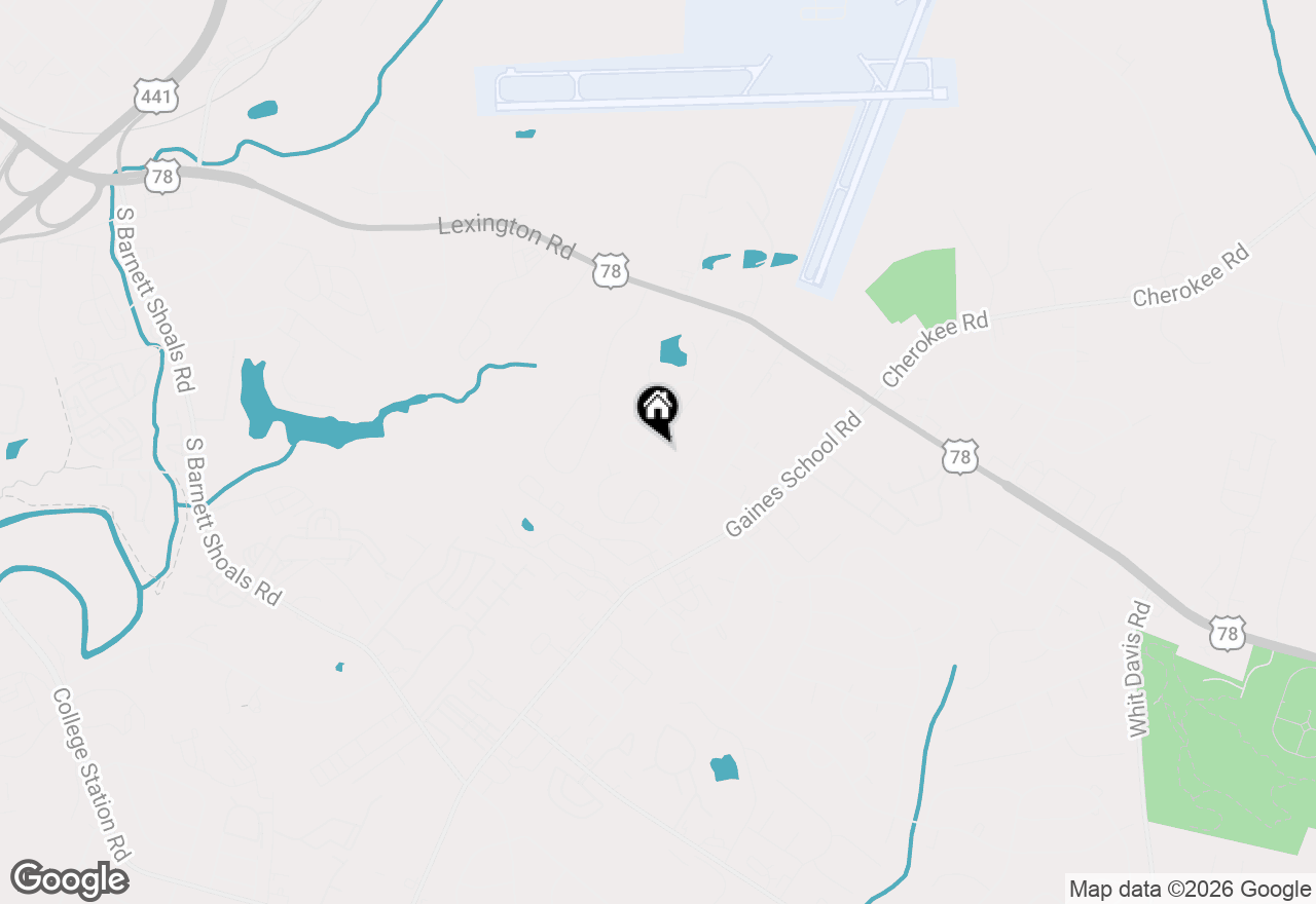 Map of 130 Woody Lane, Athens, GA 30605