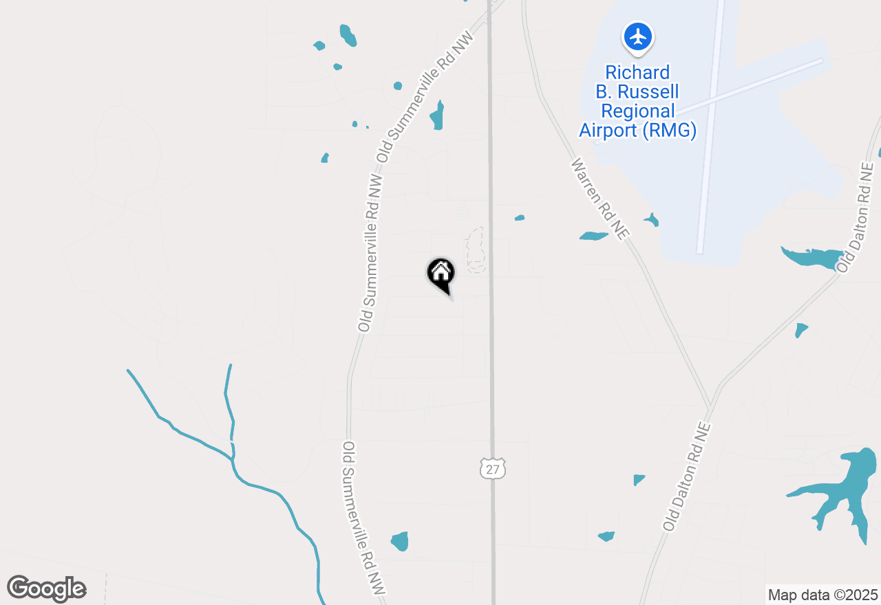 Map of 19 Amberwood Trail Nw, Rome, GA 30165