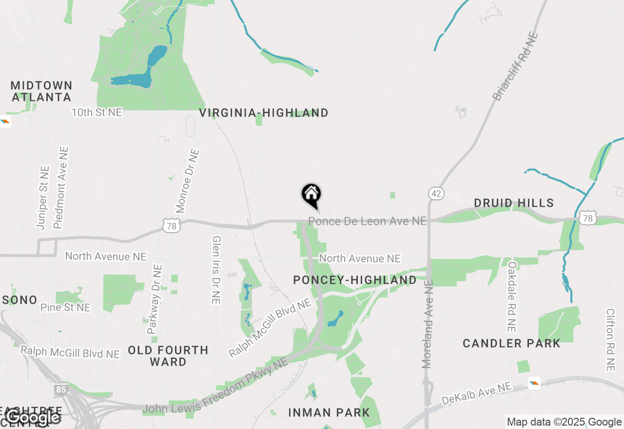 Map of 856 Ponce De Leon Avenue Ne #1, Atlanta, GA 30306