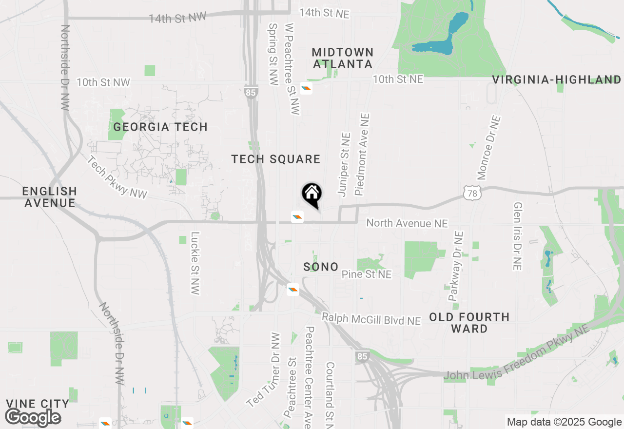 Map of 620 Peachtree Street Ne #1412, Atlanta, GA 30308