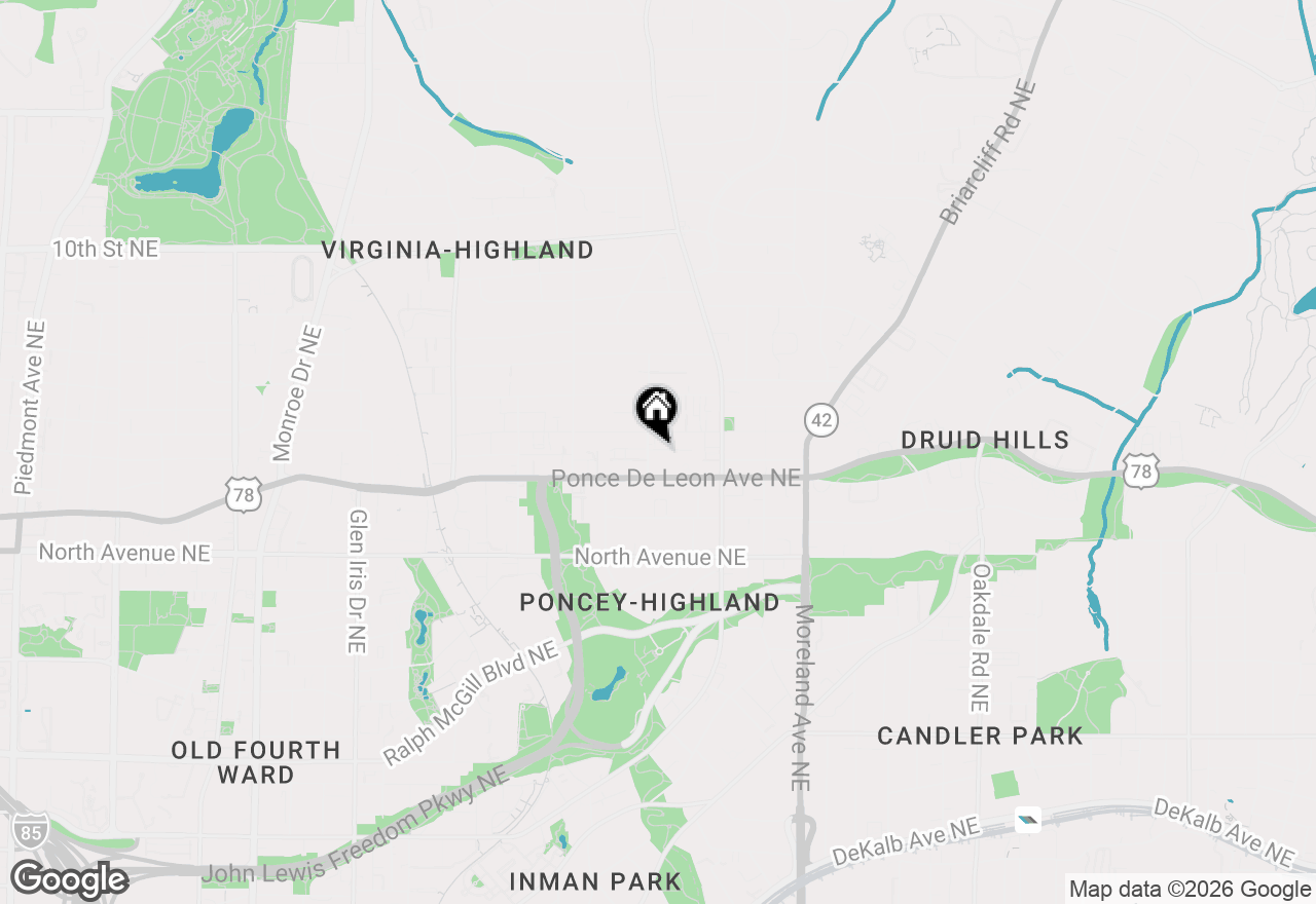 Map of 741 Frederica Street Ne #23, Atlanta, GA 30306