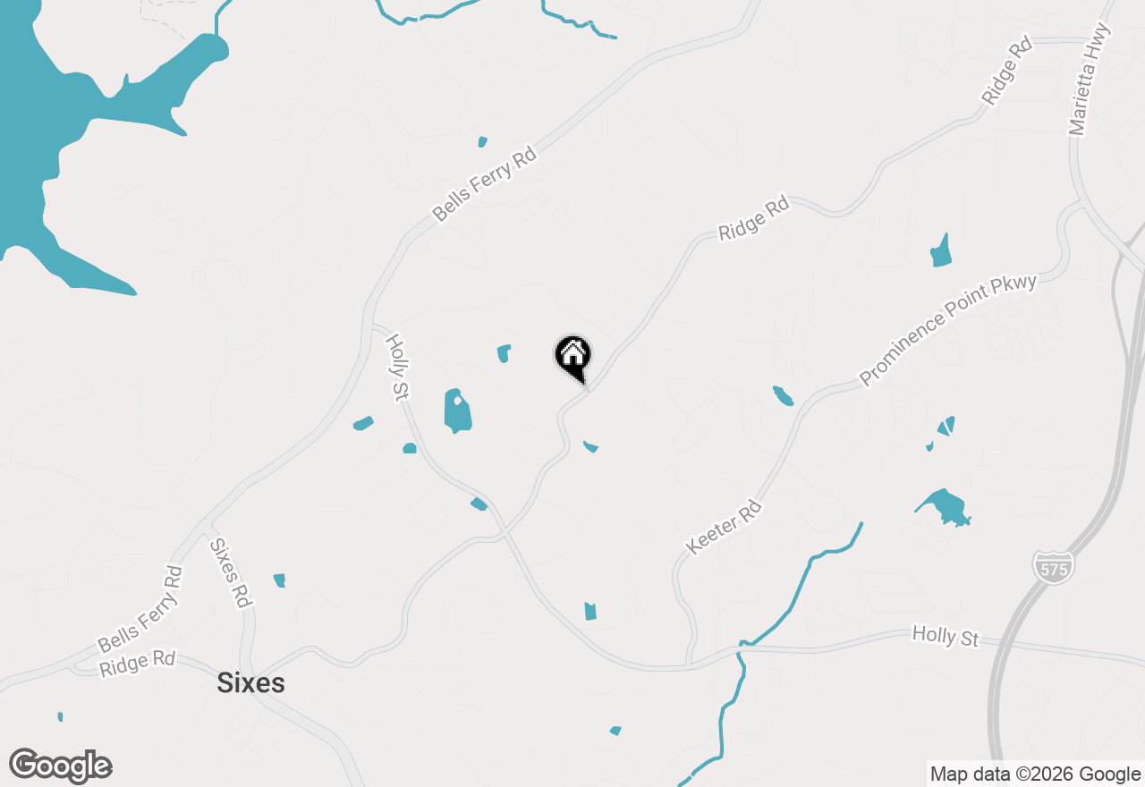 Map of 1387 Ridge Road, Canton, GA 30114