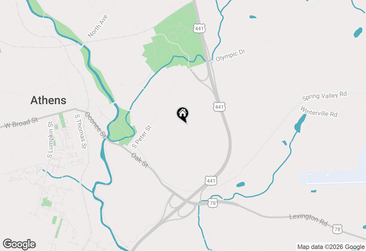 Map of 307 Arch Street, Athens, GA 30601