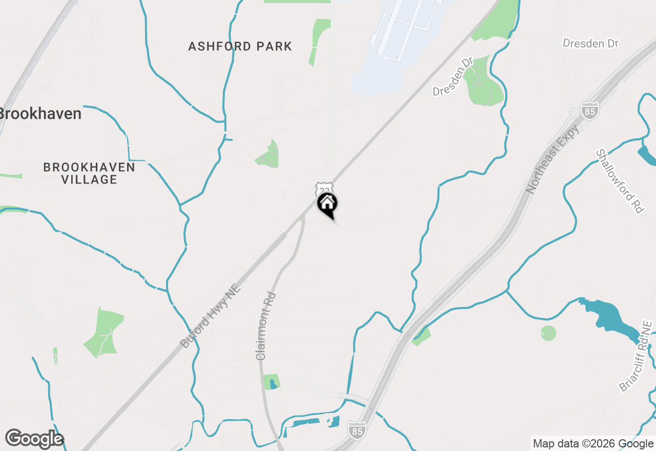 Map of 1929 Variations Drive Ne, Atlanta, GA 30329