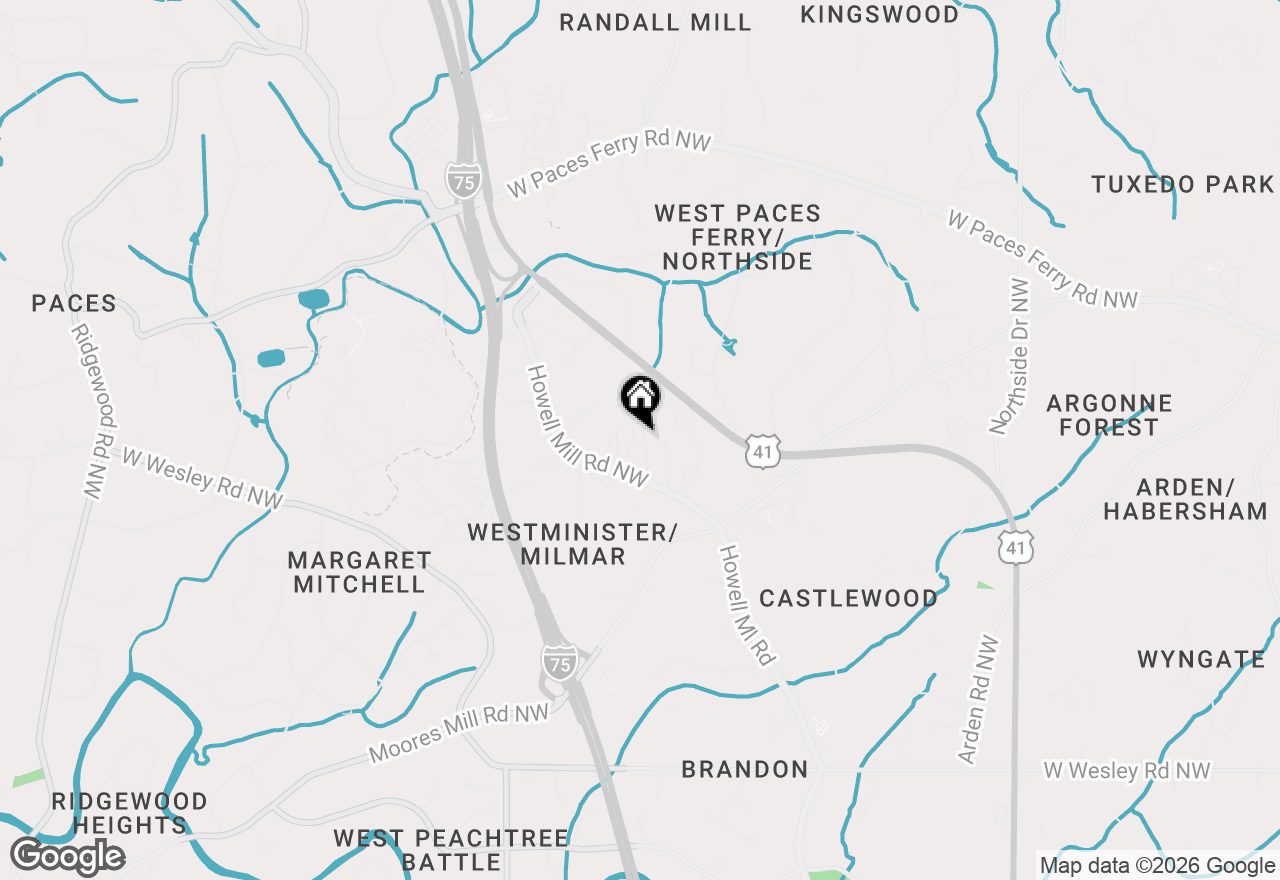 Map of 3175 Weston Place Nw, Atlanta, GA 30327