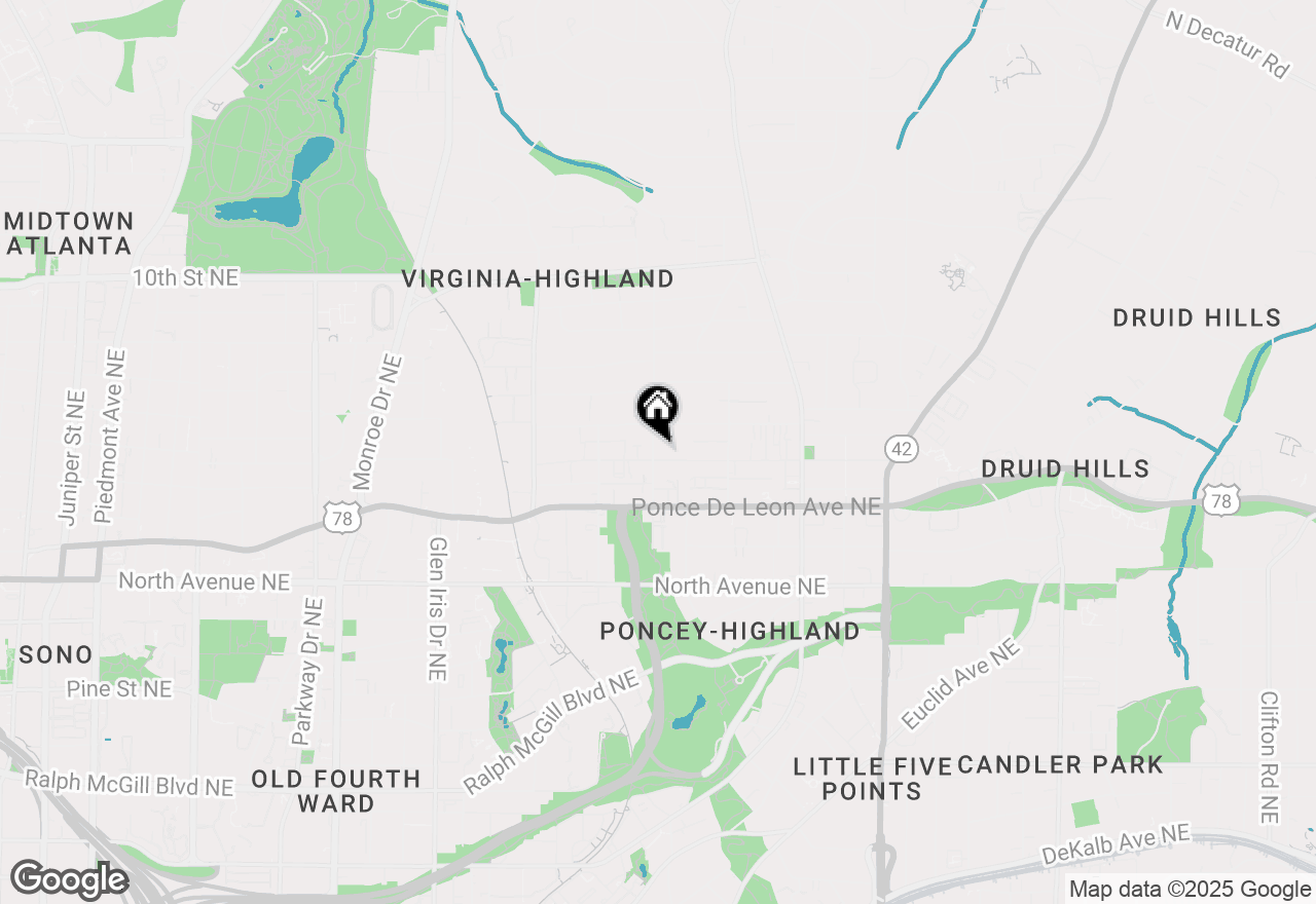 Map of 880 Saint Charles Avenue Ne #10, Atlanta, GA 30306