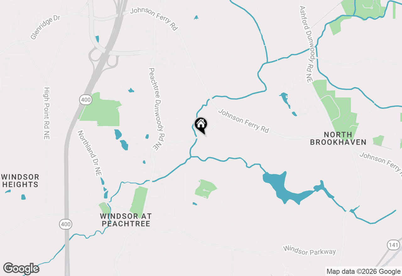 Map of 1018 Mill Creek Manor Ne, Brookhaven, GA 30319