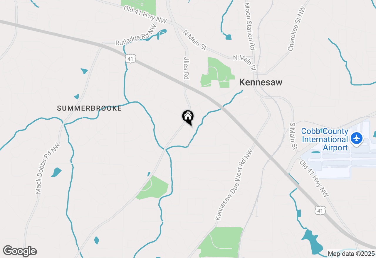 Map of 2529 Ridgecrest Drive Nw, Kennesaw, GA 30152