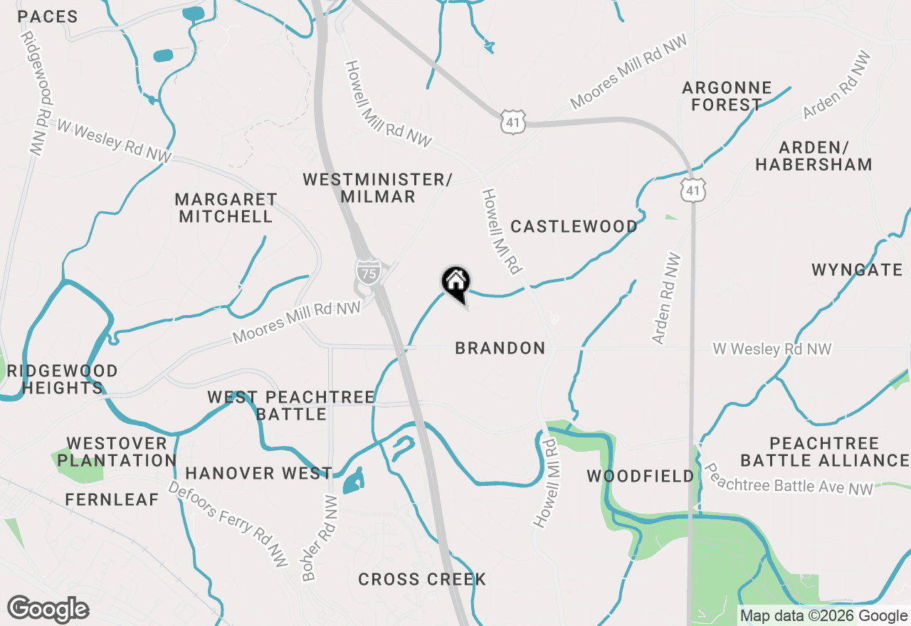 Map of 1116 Dawn View Lane Nw, Atlanta, GA 30327