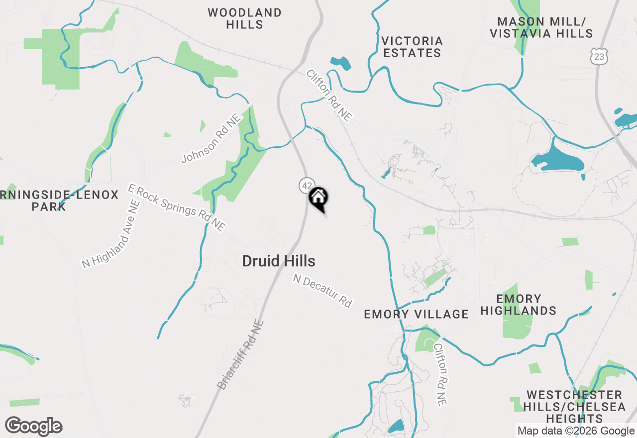 Map of 1342 Emory Road Ne, Atlanta, GA 30306