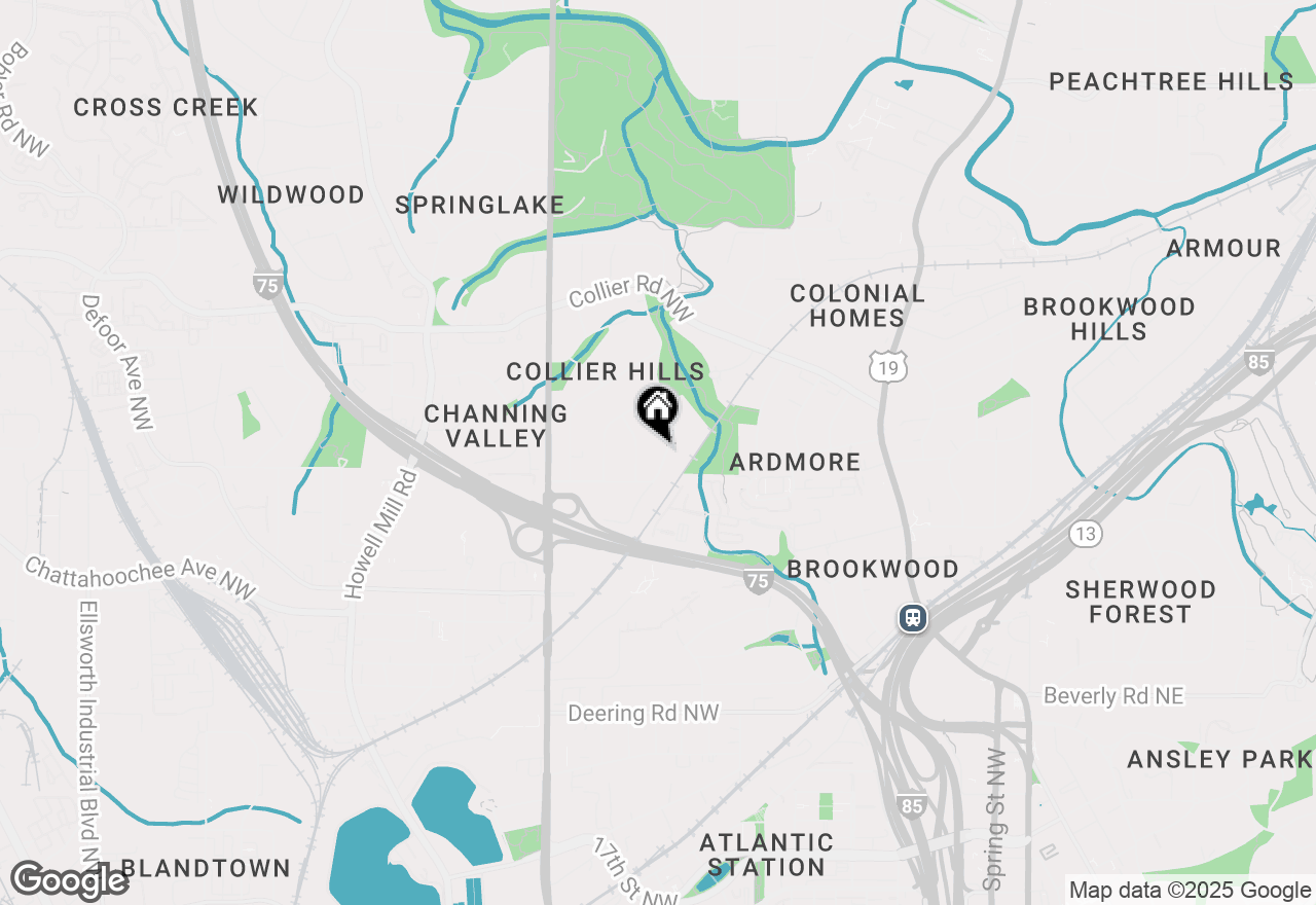 Map of 1836 Walthall Drive Nw, Atlanta, GA 30318