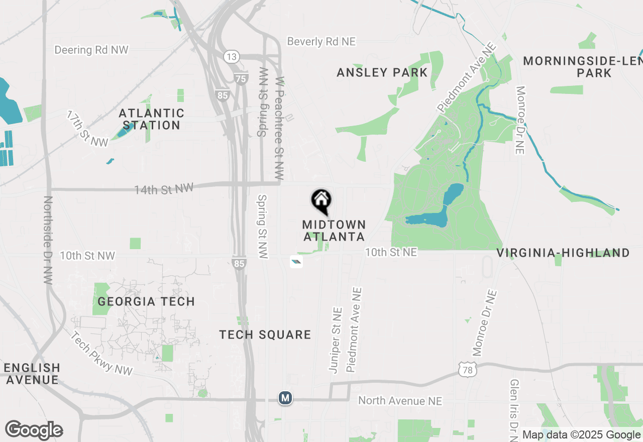 Map of 1080 Peachtree Street Ne #1208, Atlanta, GA 30309
