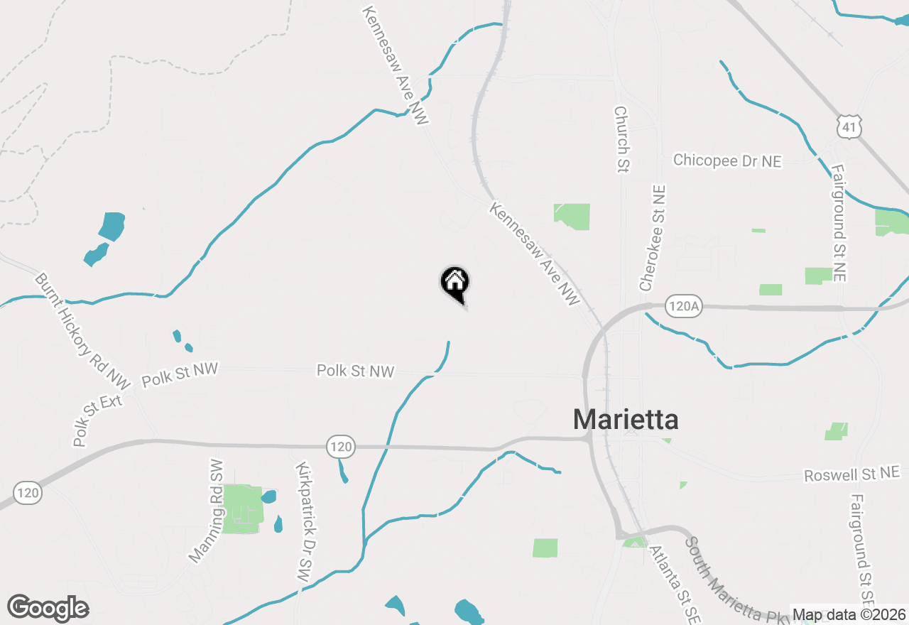 Map of 272 Cascade Drive Nw, Marietta, GA 30064