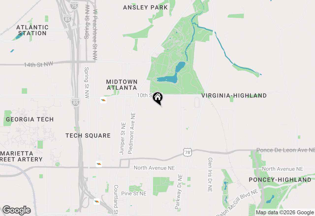 Map of 322 8th Street Ne, Atlanta, GA 30309
