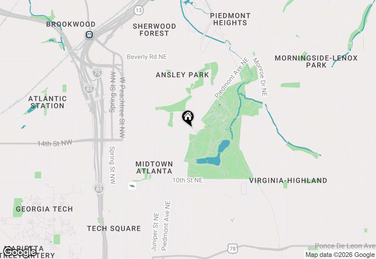 Map of 1206 Piedmont Avenue Ne #4, Atlanta, GA 30309