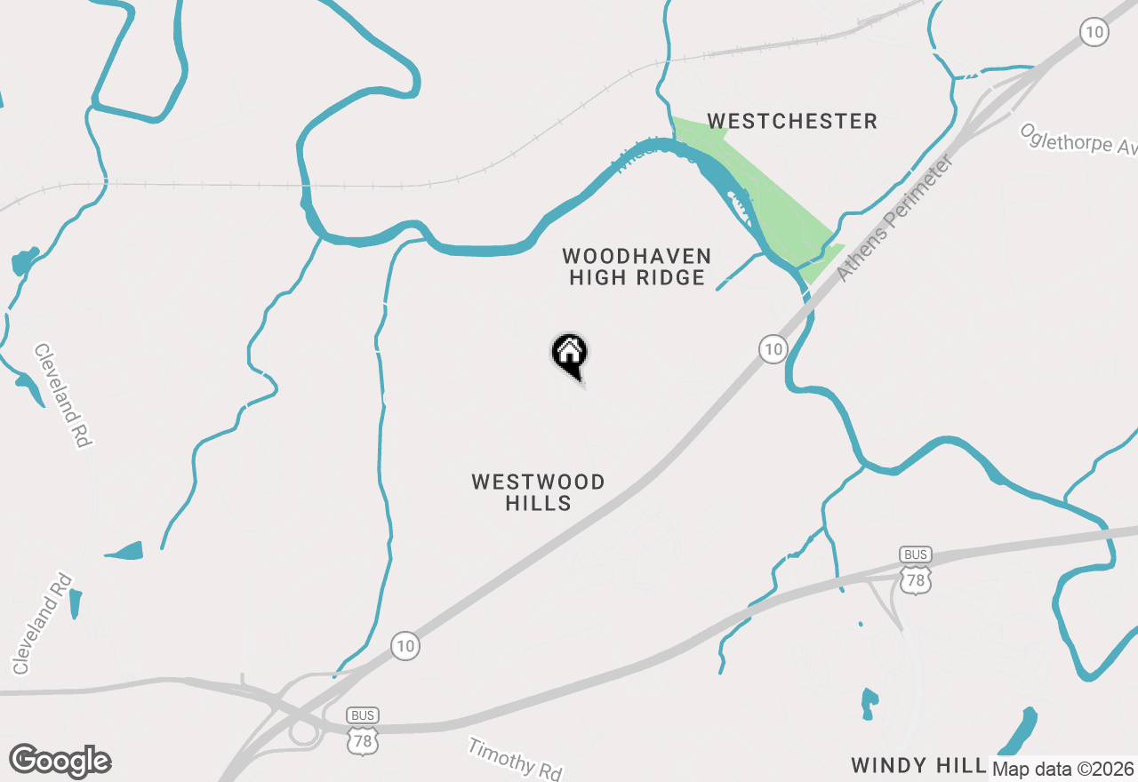 Map of 118 Woodhaven Terrace, Athens, GA 30606