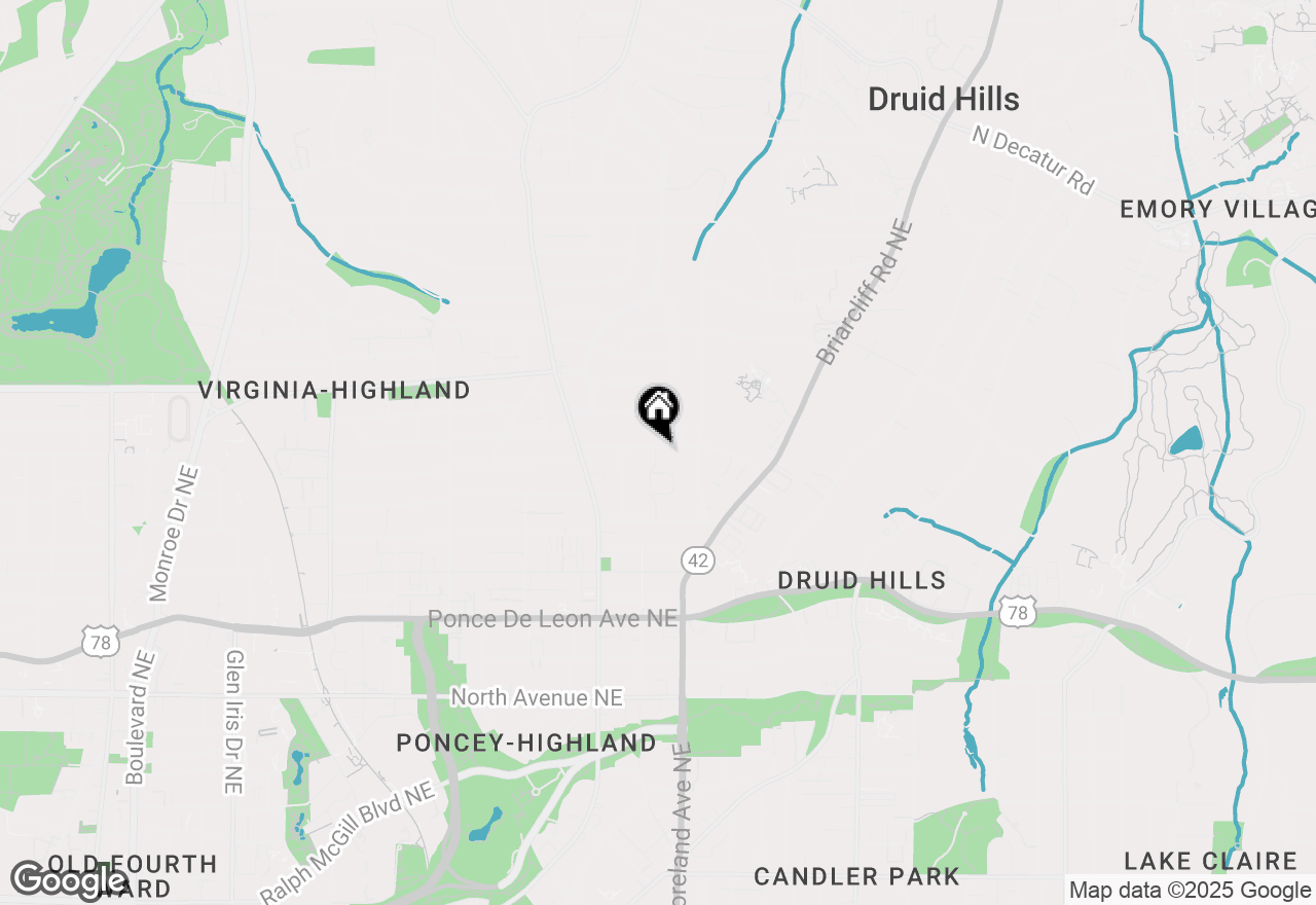 Map of 1141 Rosedale Drive Ne, Atlanta, GA 30306