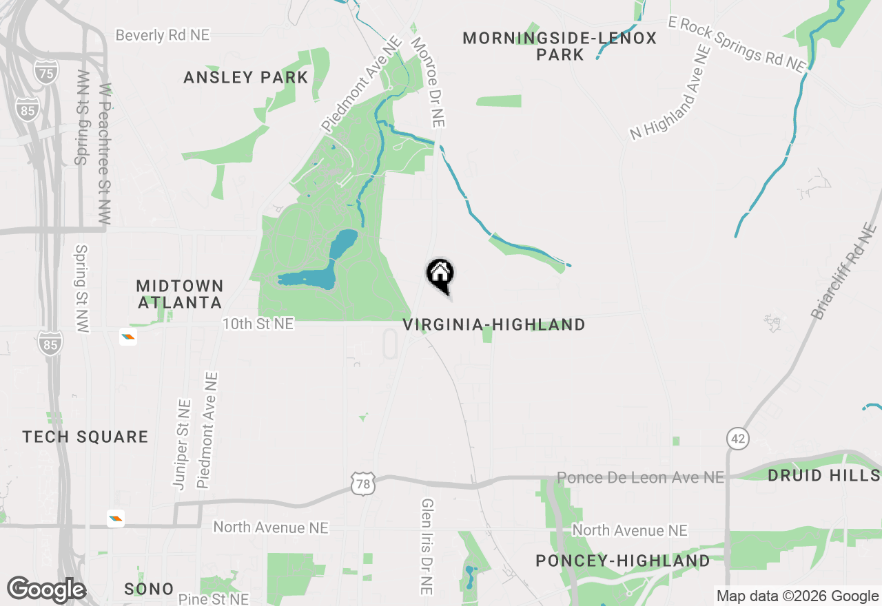 Map of 628 Cooledge Avenue Ne, Atlanta, GA 30306
