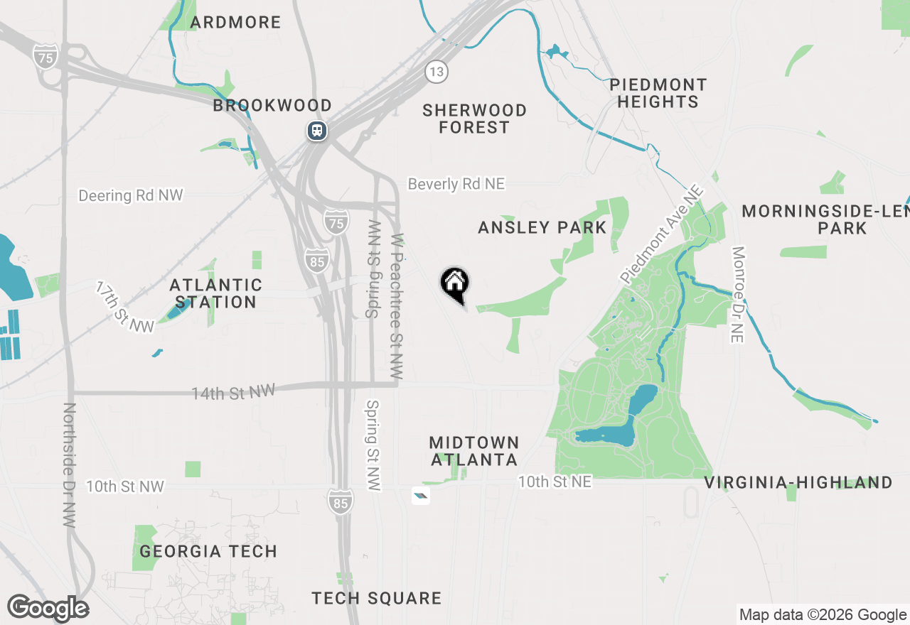 Map of 1301 Peachtree Street Ne #2B/C, Atlanta, GA 30309
