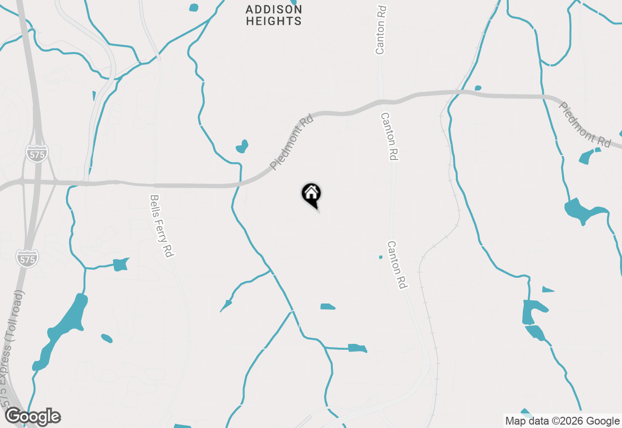 Map of 562 Hidden Hills Court, Marietta, GA 30066