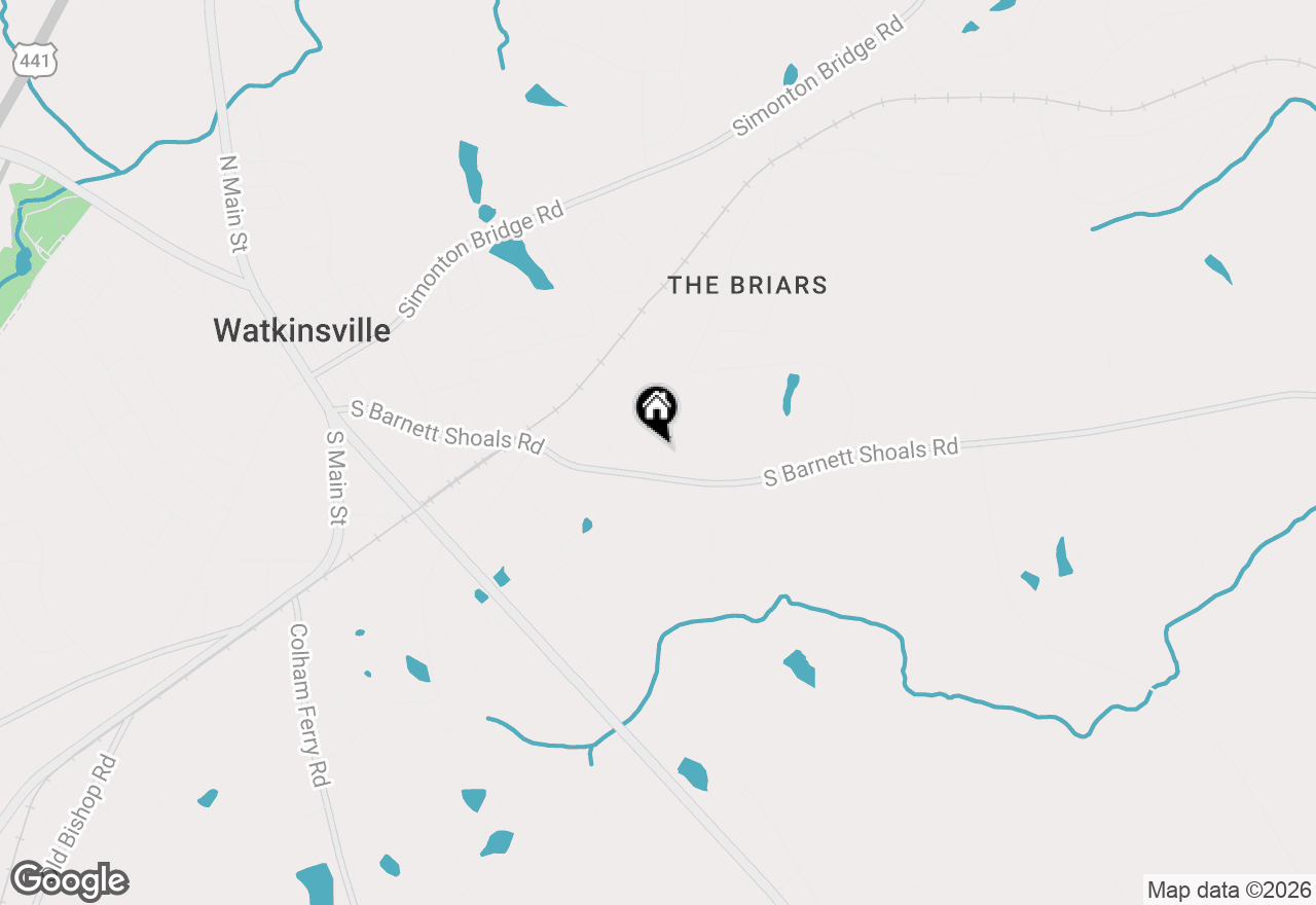 Map of 1311 Watson Lane, Watkinsville, GA 30677