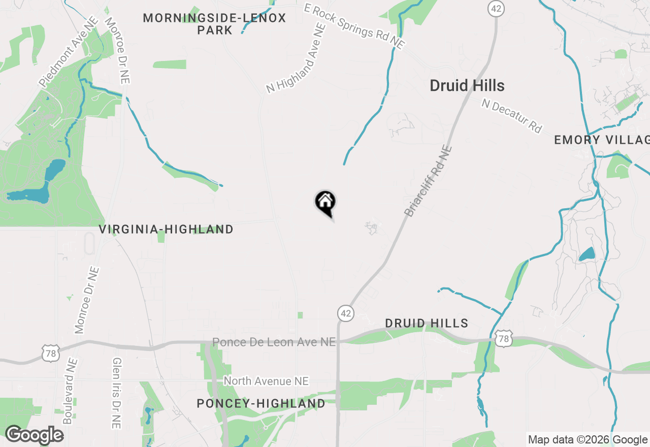 Map of 1132 Virginia Avenue Ne, Atlanta, GA 30306