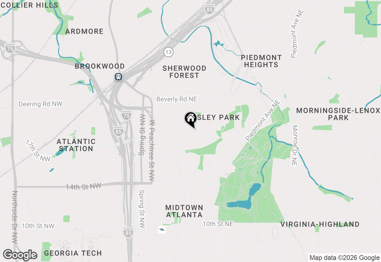 Map of 133 17th Street Ne, Atlanta, GA 30309