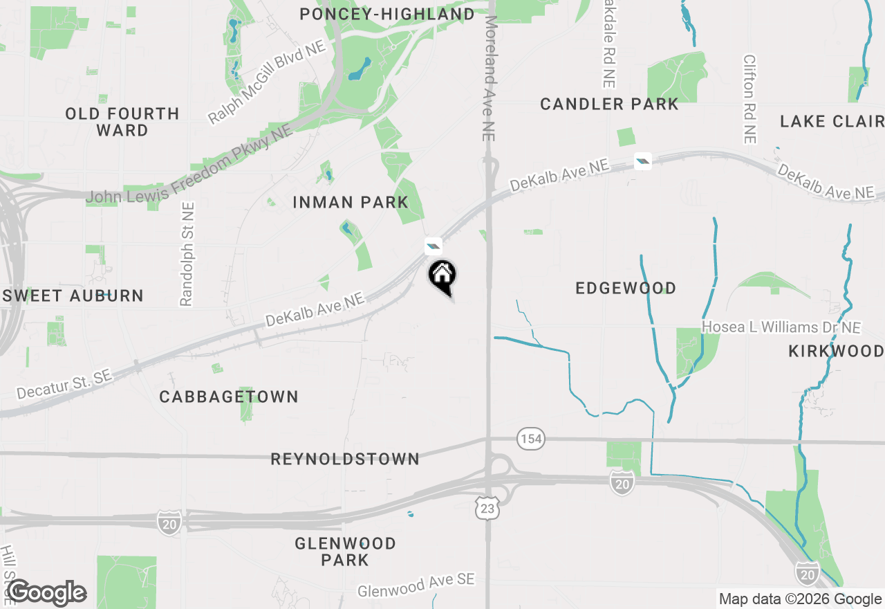 Map of 32 Walthall Street Ne #A, Atlanta, GA 30307