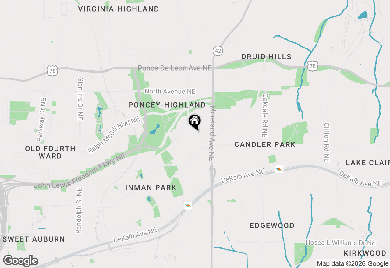 Map of 1074 Colquitt Avenue, Atlanta, GA 30307