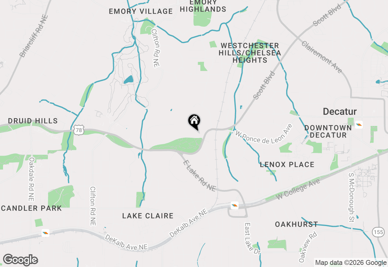 Map of 2106 N Ponce De Leon Avenue, Atlanta, GA 30307