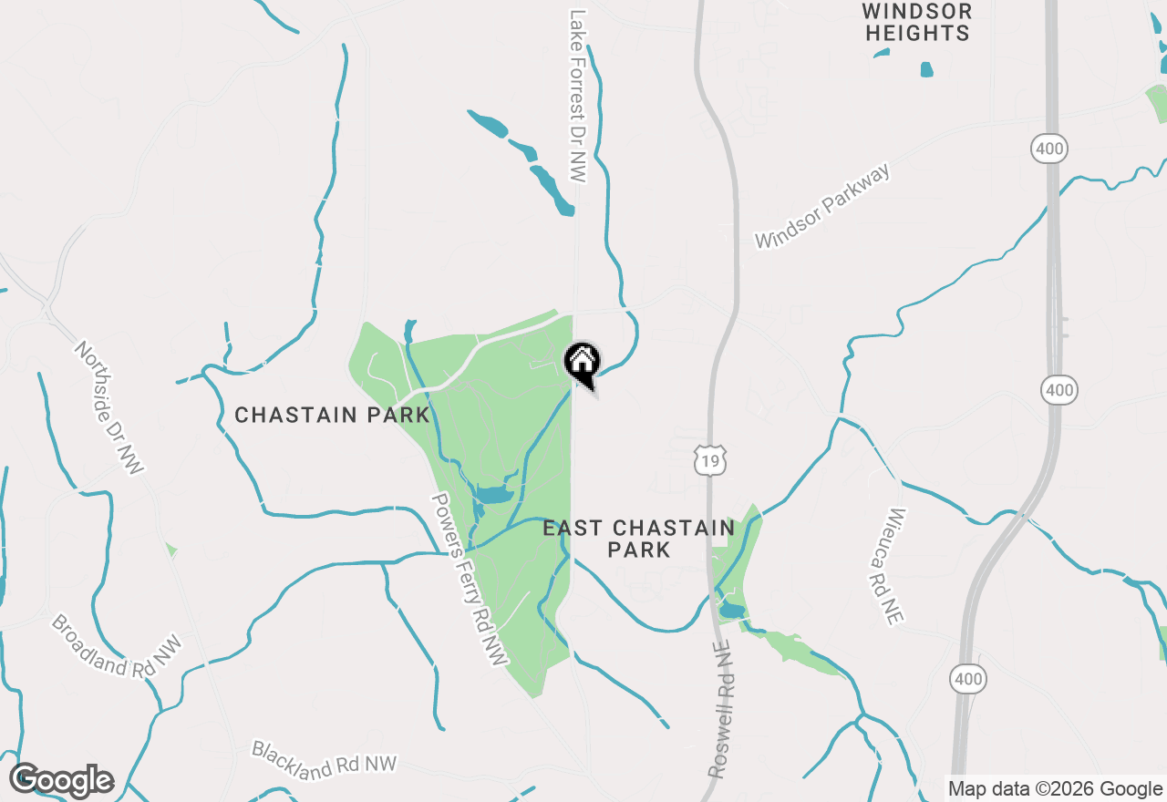 Map of 14 Lake Forrest Lane, Atlanta, GA 30342