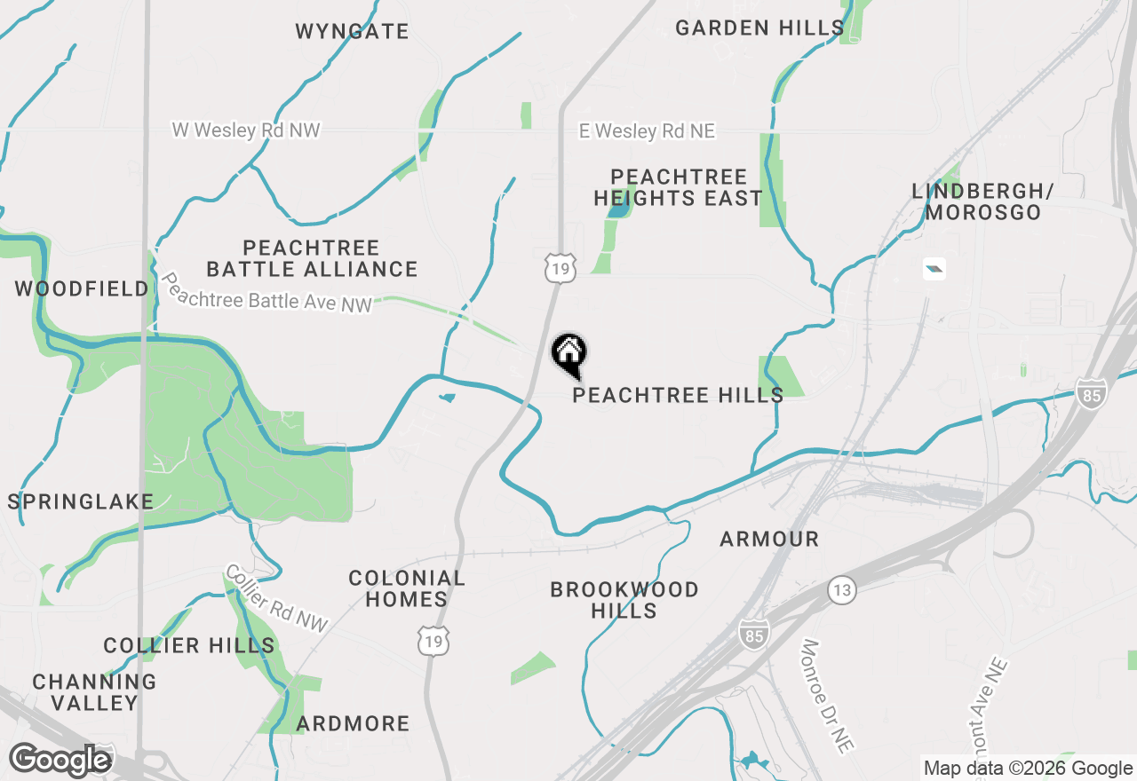 Map of 40 Peachtree Hills Avenue Ne, Atlanta, GA 30305