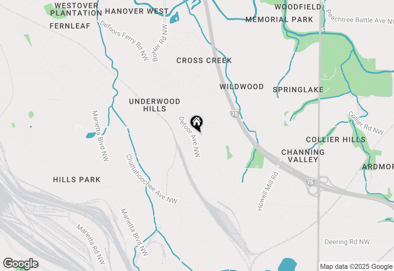 Map of 1420 Defoors Drive Nw, Atlanta, GA 30318