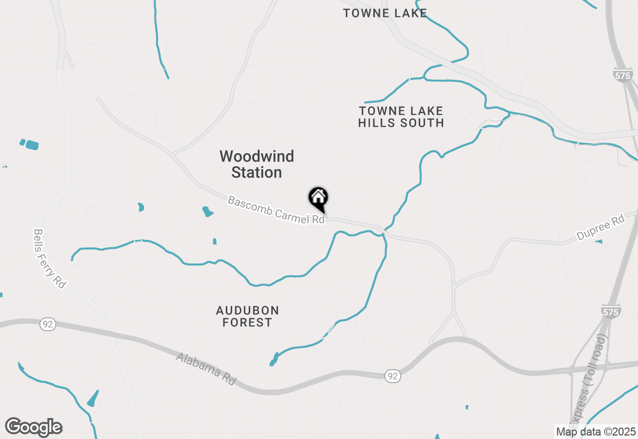 Map of 2173 Bascomb Carmel Road, Woodstock, GA 30189
