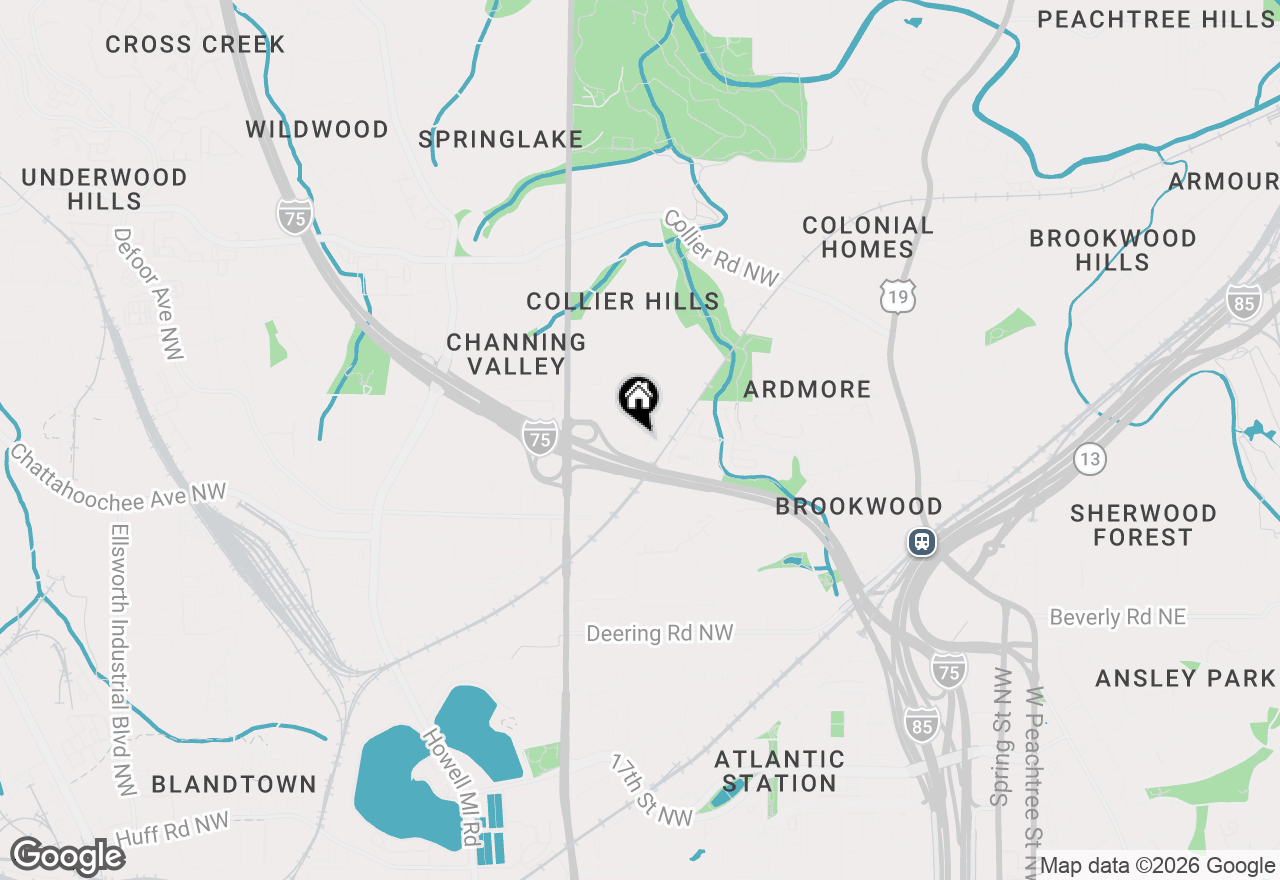 Map of 1556 Walthall Court Nw, Atlanta, GA 30318