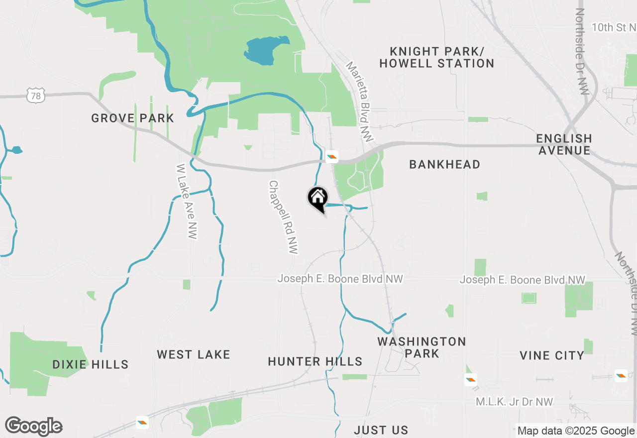 Map of 1294 N Avenue, Atlanta, GA 30318